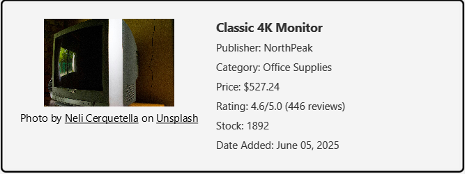 Searched Item Panel Image